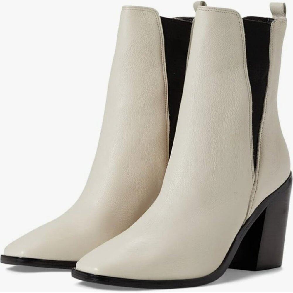 Marc Fisher Kristie White leather boot, size 8